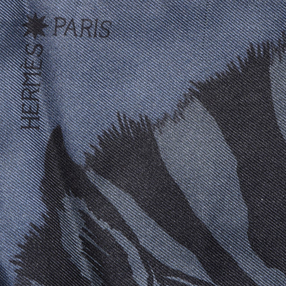 Hermes Silk Zebra Pegasus Pocket Square 3 of 5