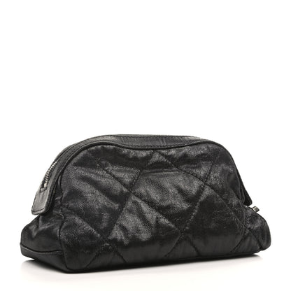 Chanel Coated Canvas Biarritz Cosmetic Case Black 3 of 10