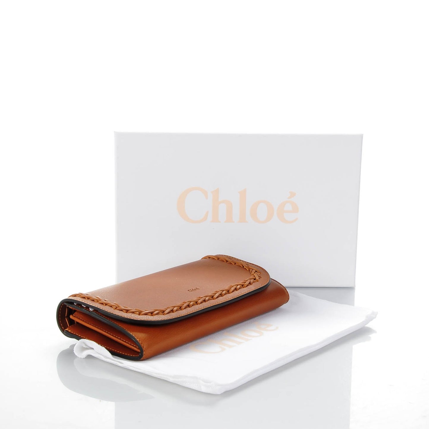 Calfskin Hudson Long Wallet Caramel