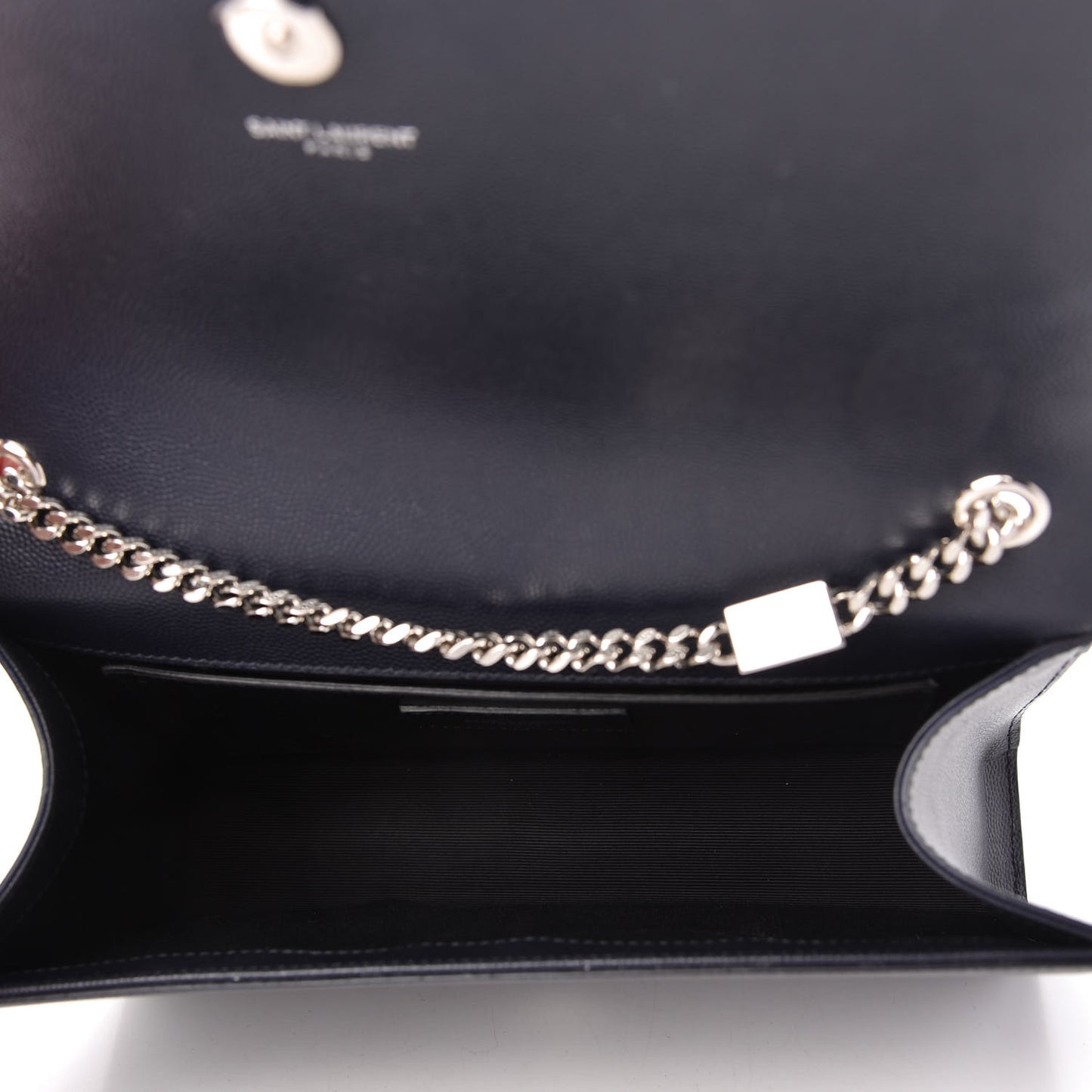 Grain De Poudre Medium Classic Monogram Kate Satchel Deep Marine