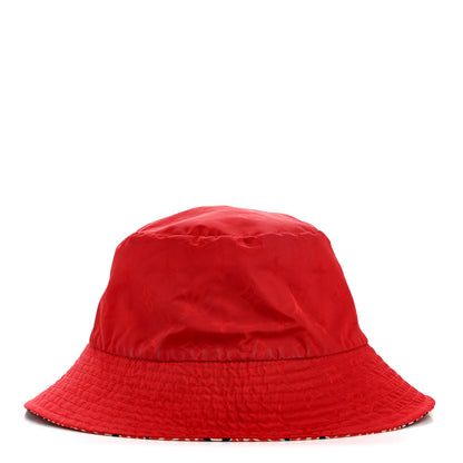 Louis Vuitton Nylon Canvas Monogram Giant Crafty Reversible Bucket Hat M Creme Rouge 5 of 14