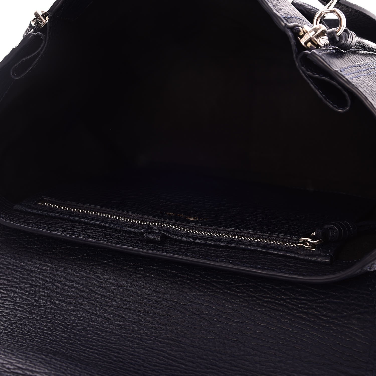 3.1 Phillip Lim 3.1 Textured Calfskin Medium Pashli Satchel Ink 5 of 8