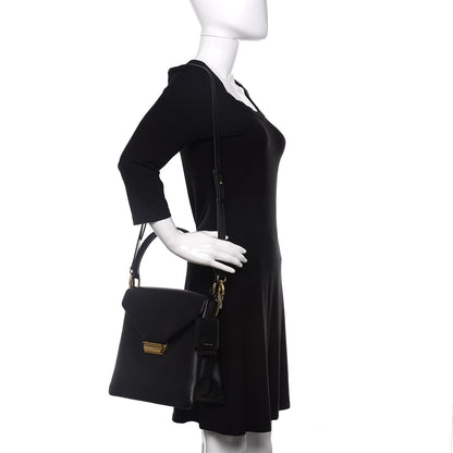 Prada New Calfskin Medium Ingrid Top Handle Bag Black 2 of 9