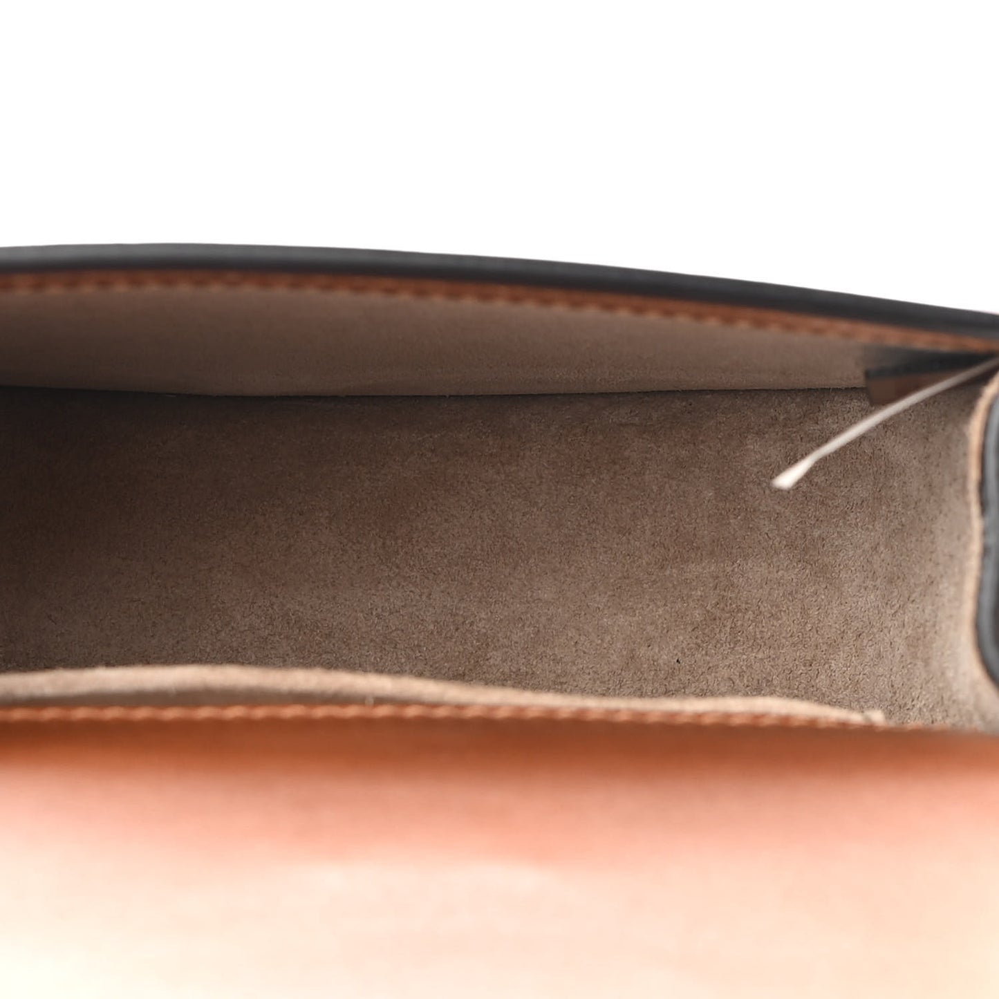 Calfskin Suede Small Nile Bracelet Bag Caramel