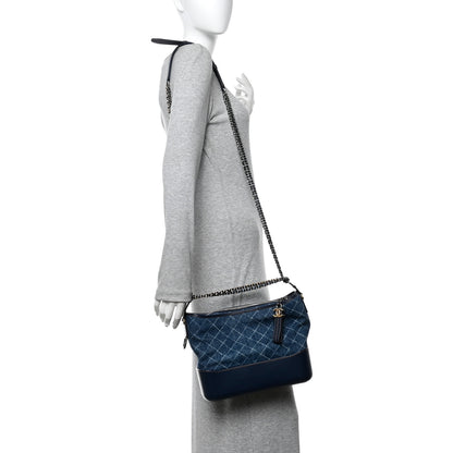 Chanel Denim Calfskin Medium Gabrielle Hobo Blue 2 of 13
