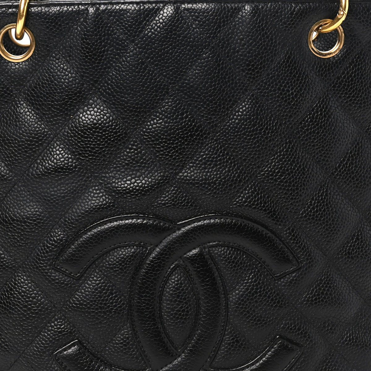 Chanel Caviar Quilted Petit Shopping Tote PST Black 8 of 10