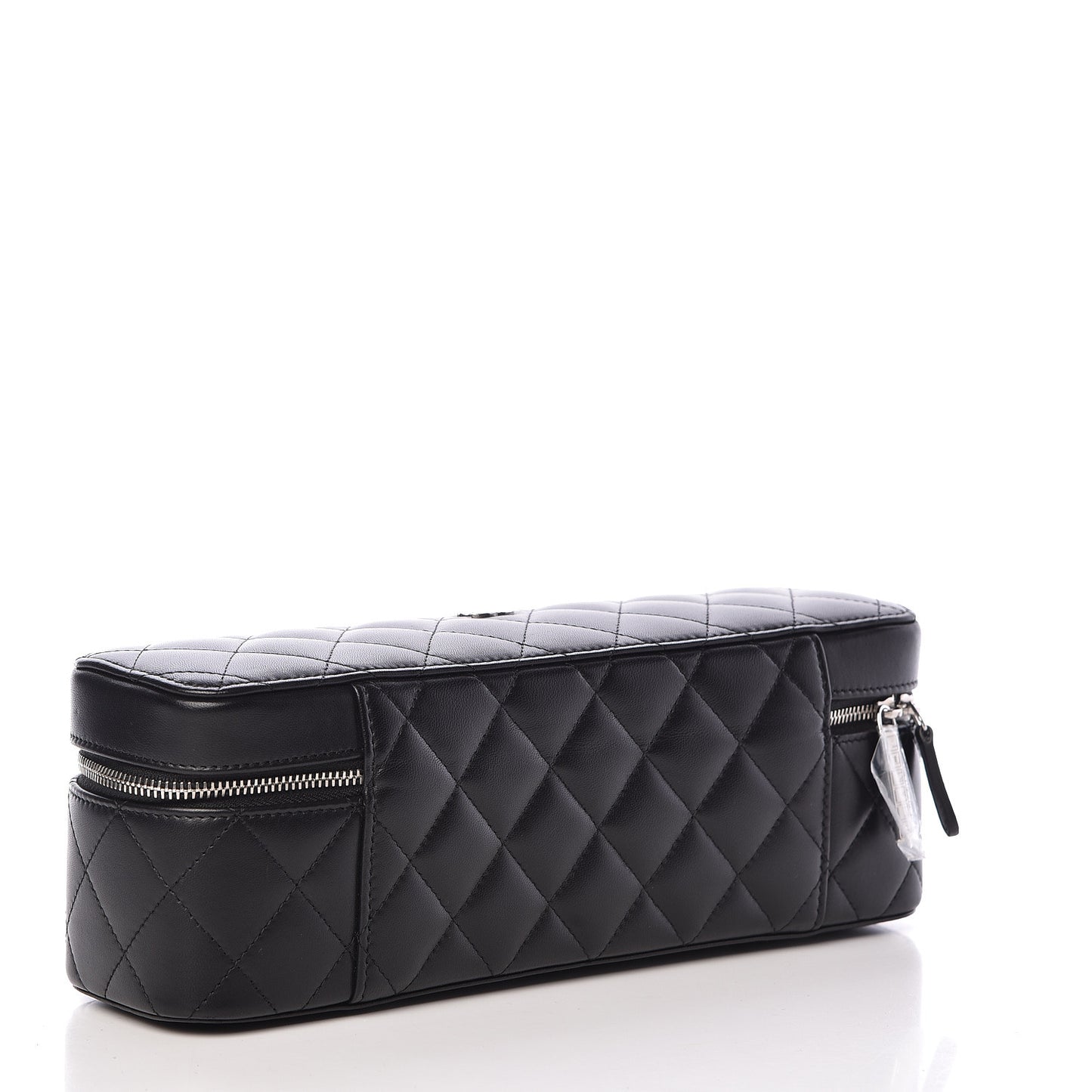 Lambskin Quilted Watch Case Black