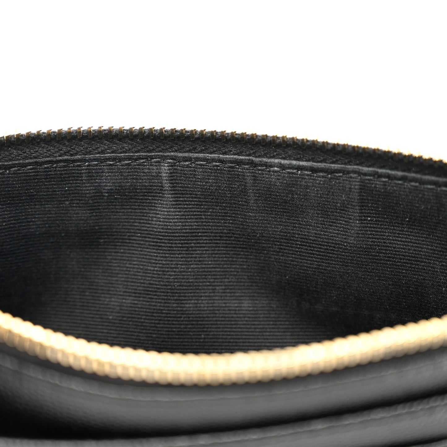 Grain De Poudre Chevron Monogram Large Bill Pouch Black