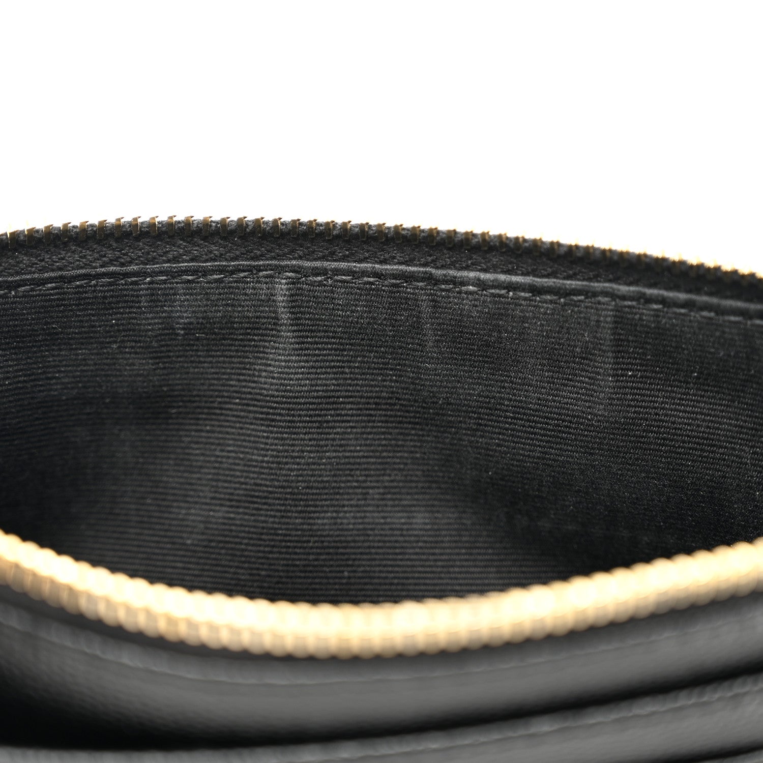 Saint Laurent Grain De Poudre Chevron Monogram Large Bill Pouch Black 8 of 9