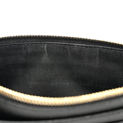 Saint Laurent Grain De Poudre Chevron Monogram Large Bill Pouch Black 8 of 9