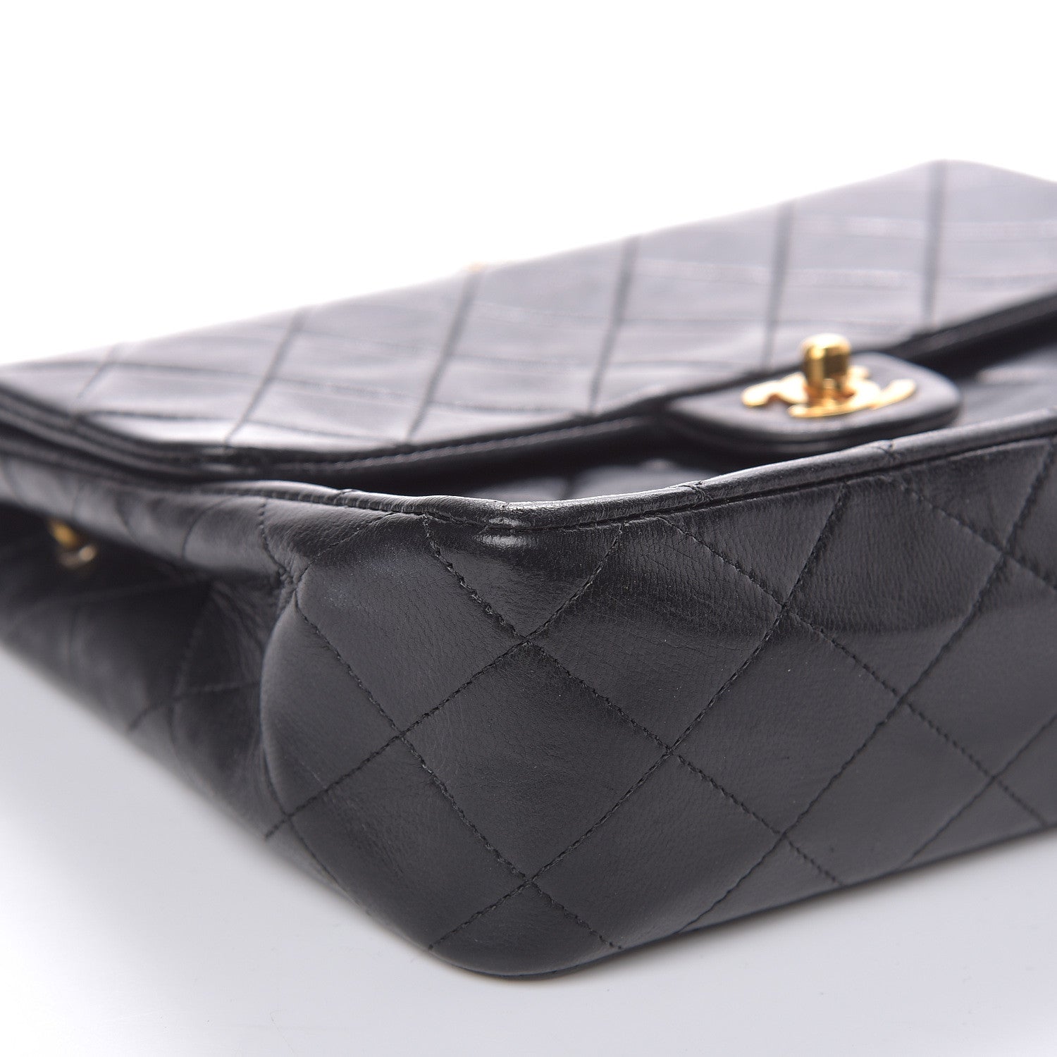 Chanel Lambskin Quilted Mini Square Flap Black 10 of 16