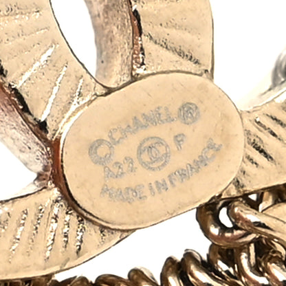Chanel Metal CC Multi Strand Chain Drop Earrings Gold 4 of 4