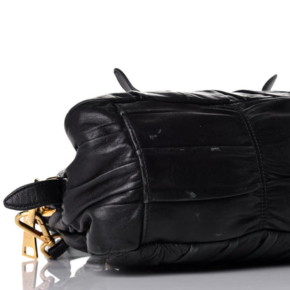 Prada Nappa Gaufre Shopping Satchel Black 8 of 10