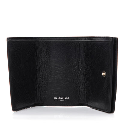 Balenciaga Agneau Classic Silver Hardware Mini Wallet Black 5 of 6