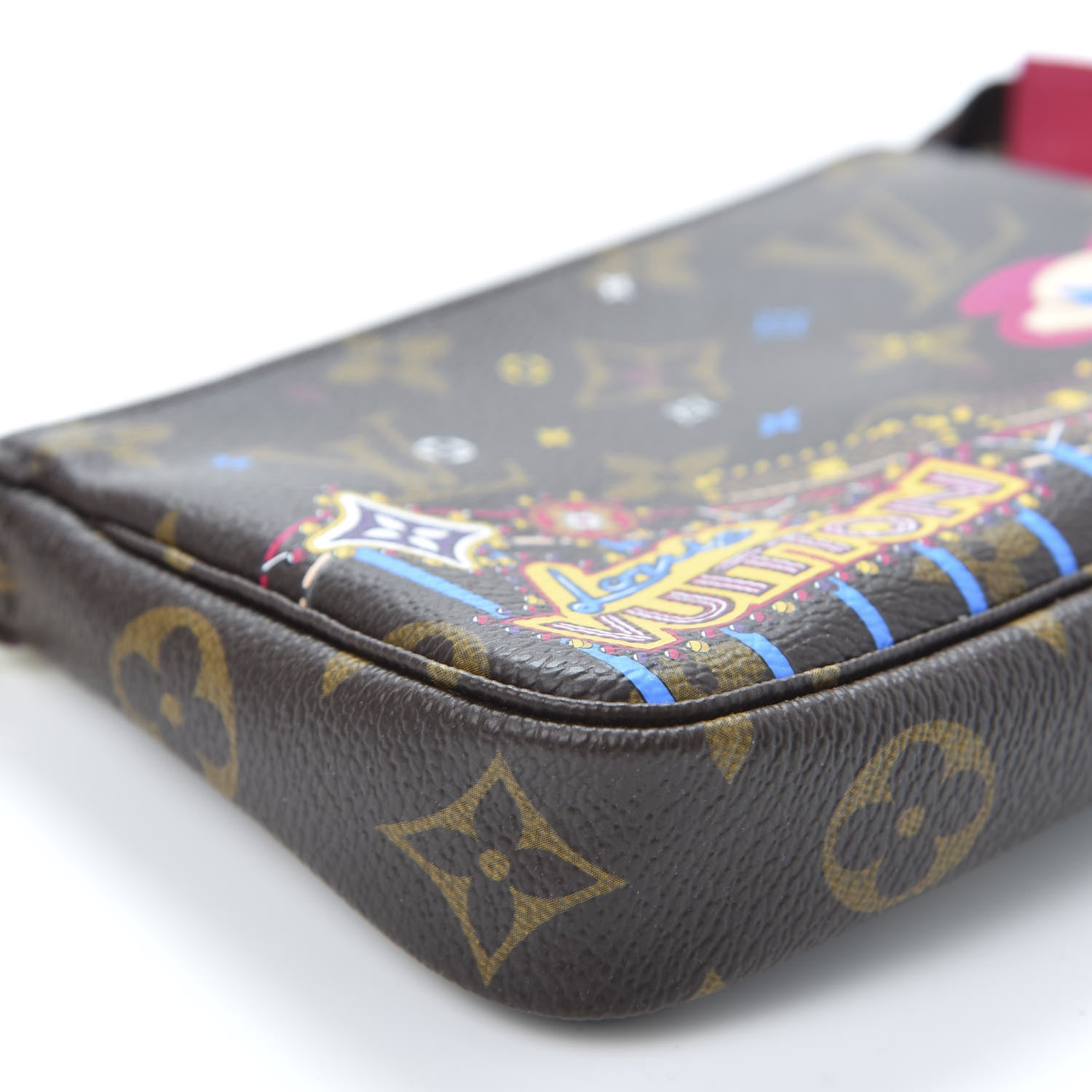 Louis Vuitton Monogram 2020 Christmas Animation Roller Coaster Mini Pochette Accessories Pivoine 5 of 9