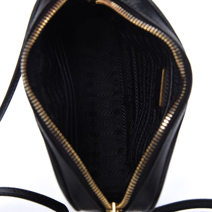 Prada Saffiano Lux Small Camera Crossbody Bag Black 5 of 10