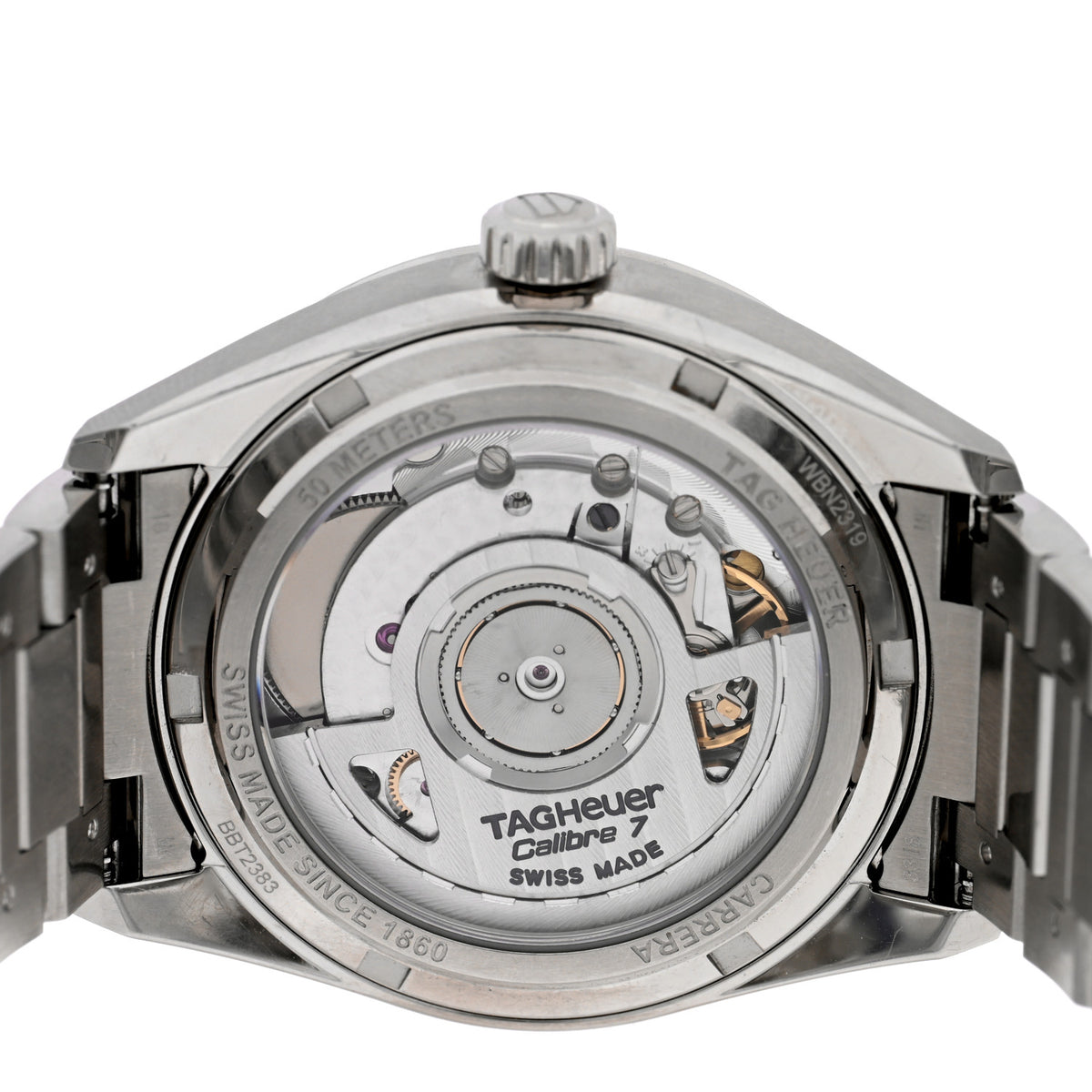 Stainless Steel Diamond 36mm Carrera Date Automatic Watch Purple WBN2319