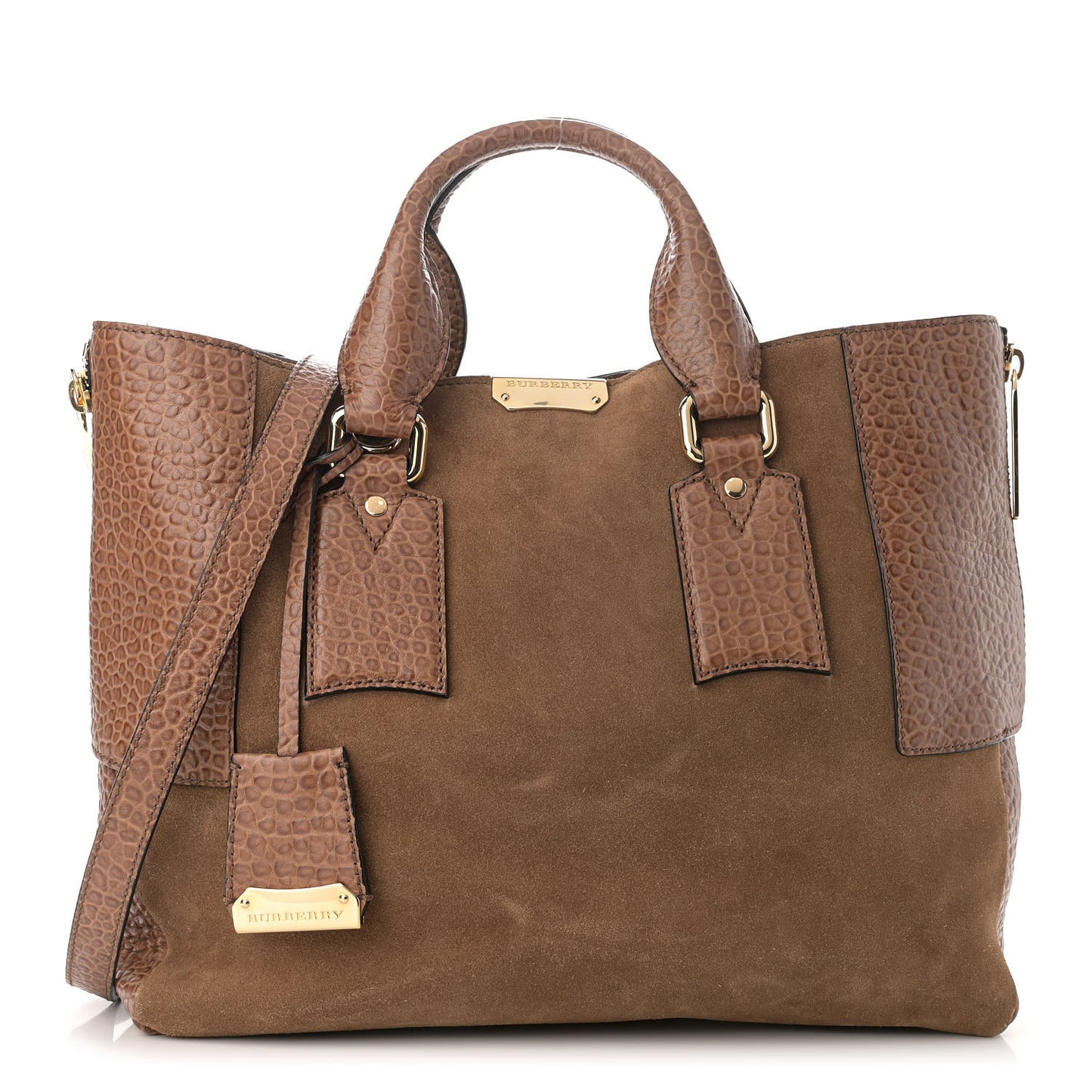 Signature Grain Suede Medium Callaghan Tote Camel