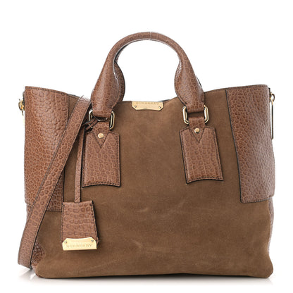 Burberry Signature Grain Suede Medium Callaghan Tote Camel 1 of 11