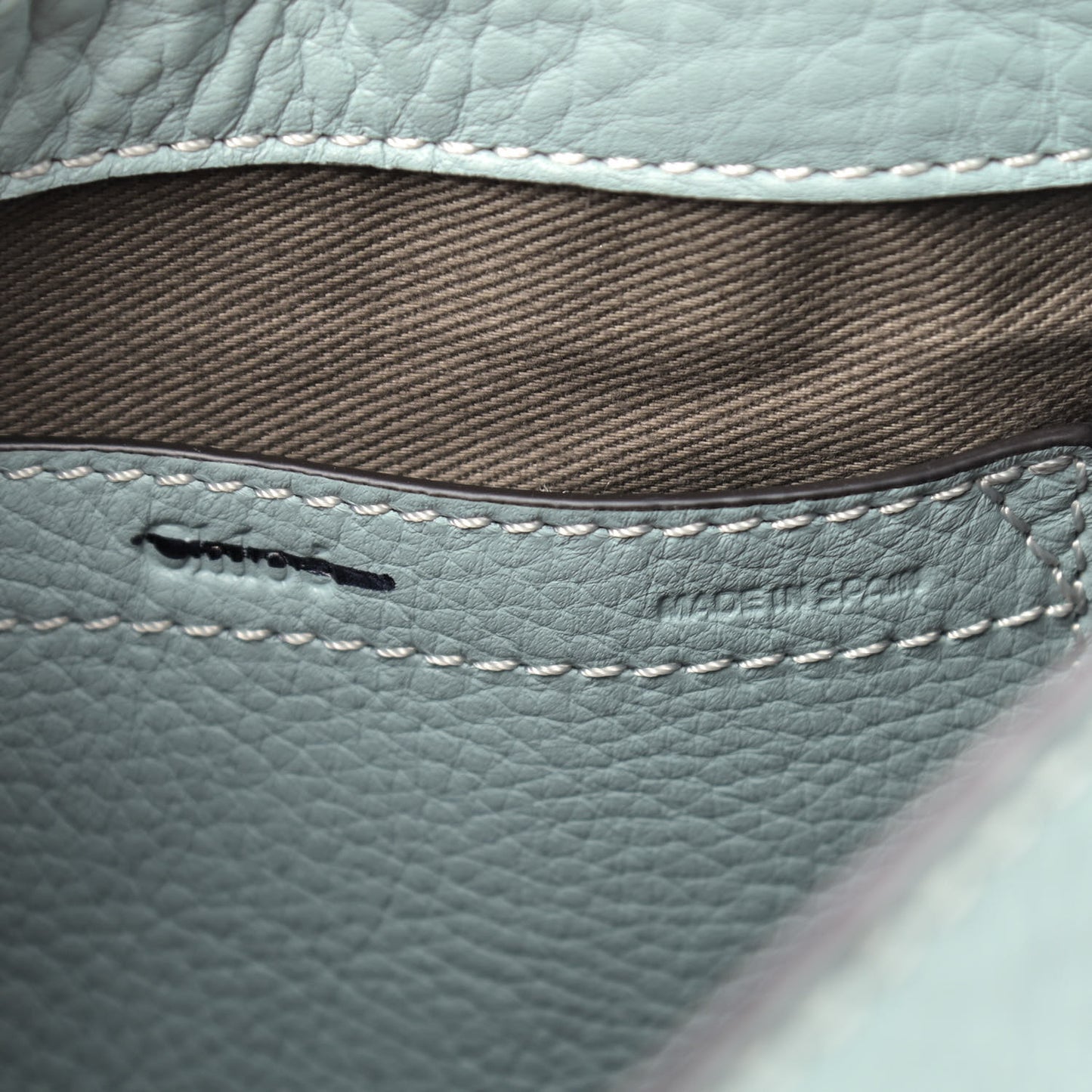 Calfskin Marcie Round Crossbody Bag Faded Blue