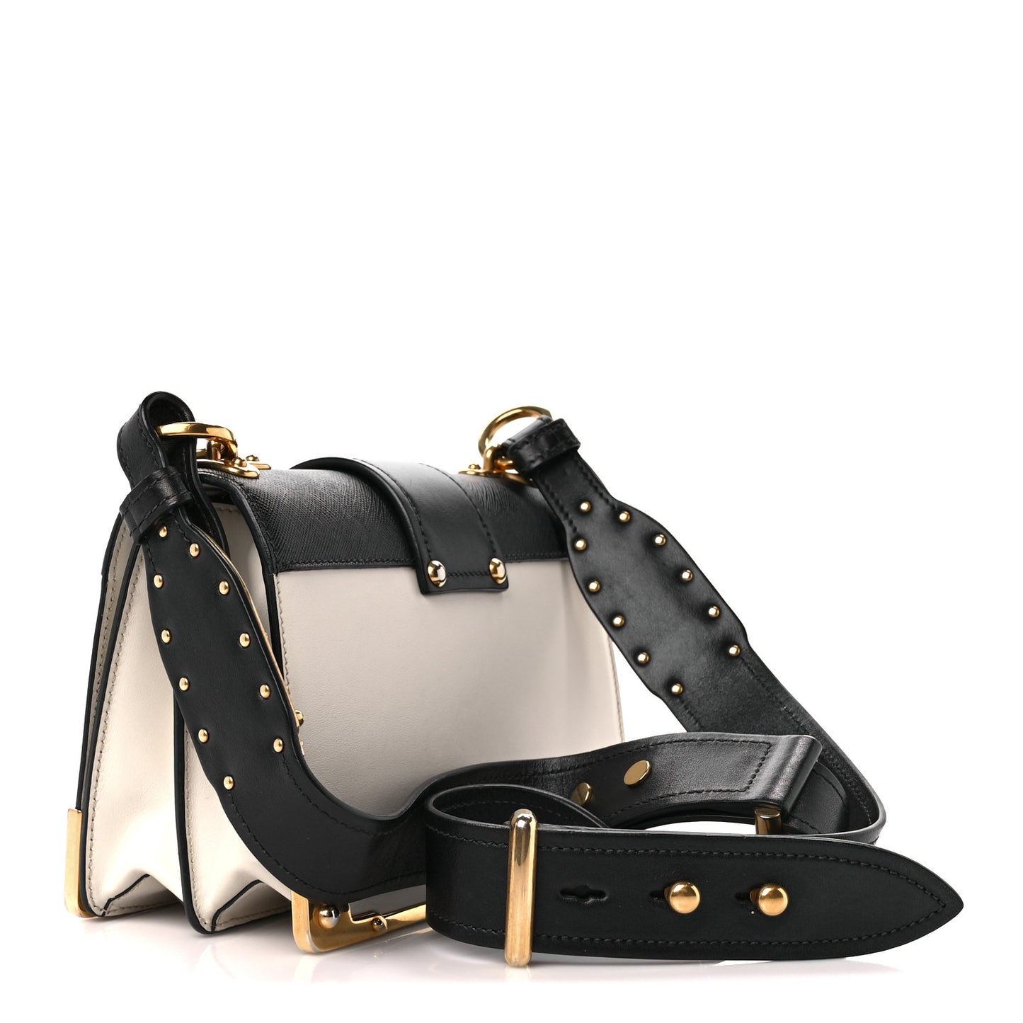 City Calf Saffiano Cahier Bag Talco Black