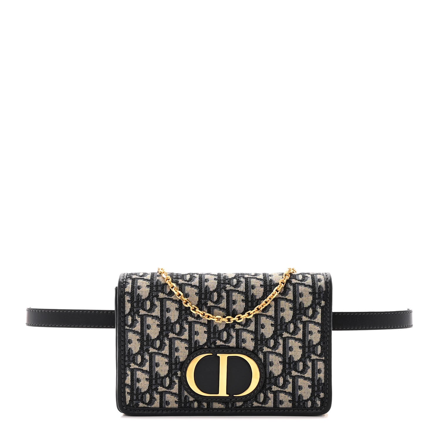 Christian Dior Oblique 30 Montaigne 2-In-1 Pouch Blue 1 of 10