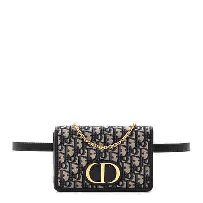 Christian Dior Oblique 30 Montaigne 2-In-1 Pouch Blue 1 of 10