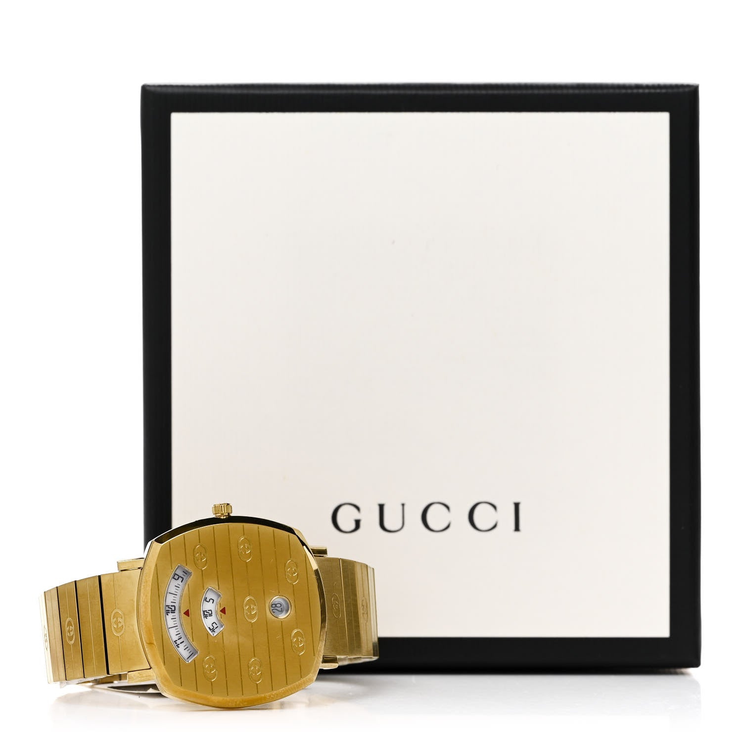 Gucci Stainless Steel 38mm Grip Quartz Watch Gold 5 of 5