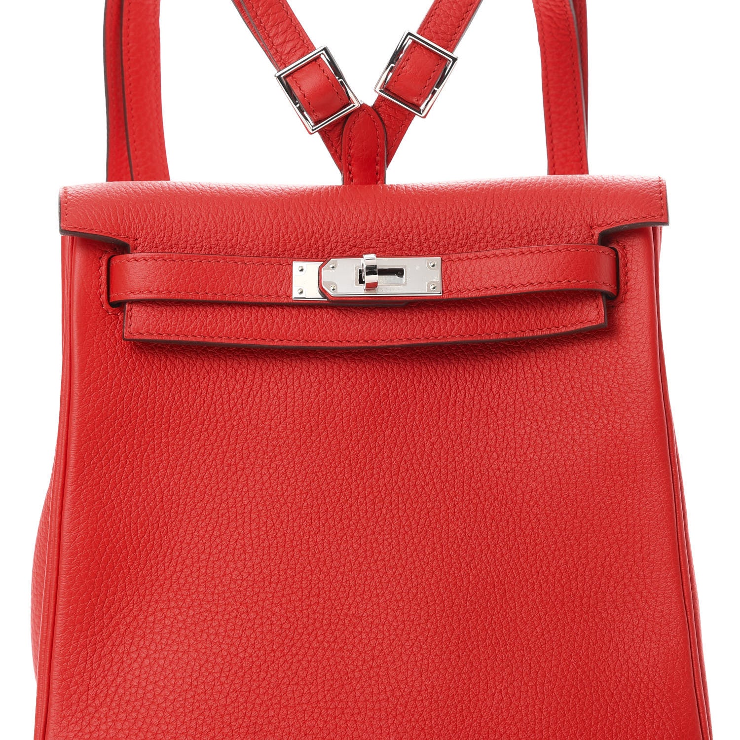 Hermes Taurillon Clemence Kelly Ado Backpack Rouge De Coeur 7 of 11