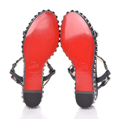 Christian Louboutin Glitter Luminor Cataclou 60 Platform Sandals 37 Navy 5 of 9
