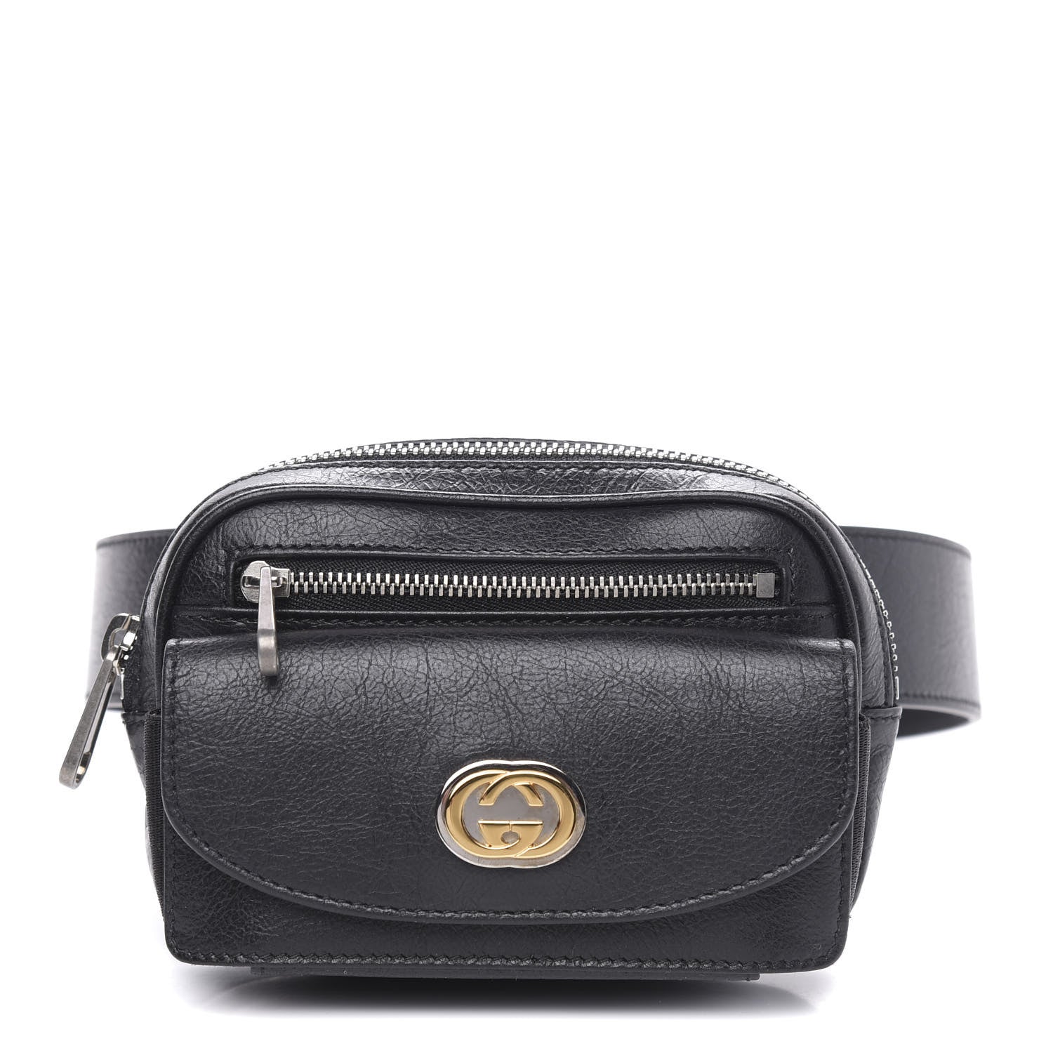 Gucci Fluffy Calfskin Mini Morpheus Belt Bag 70 28 Black 1 of 9