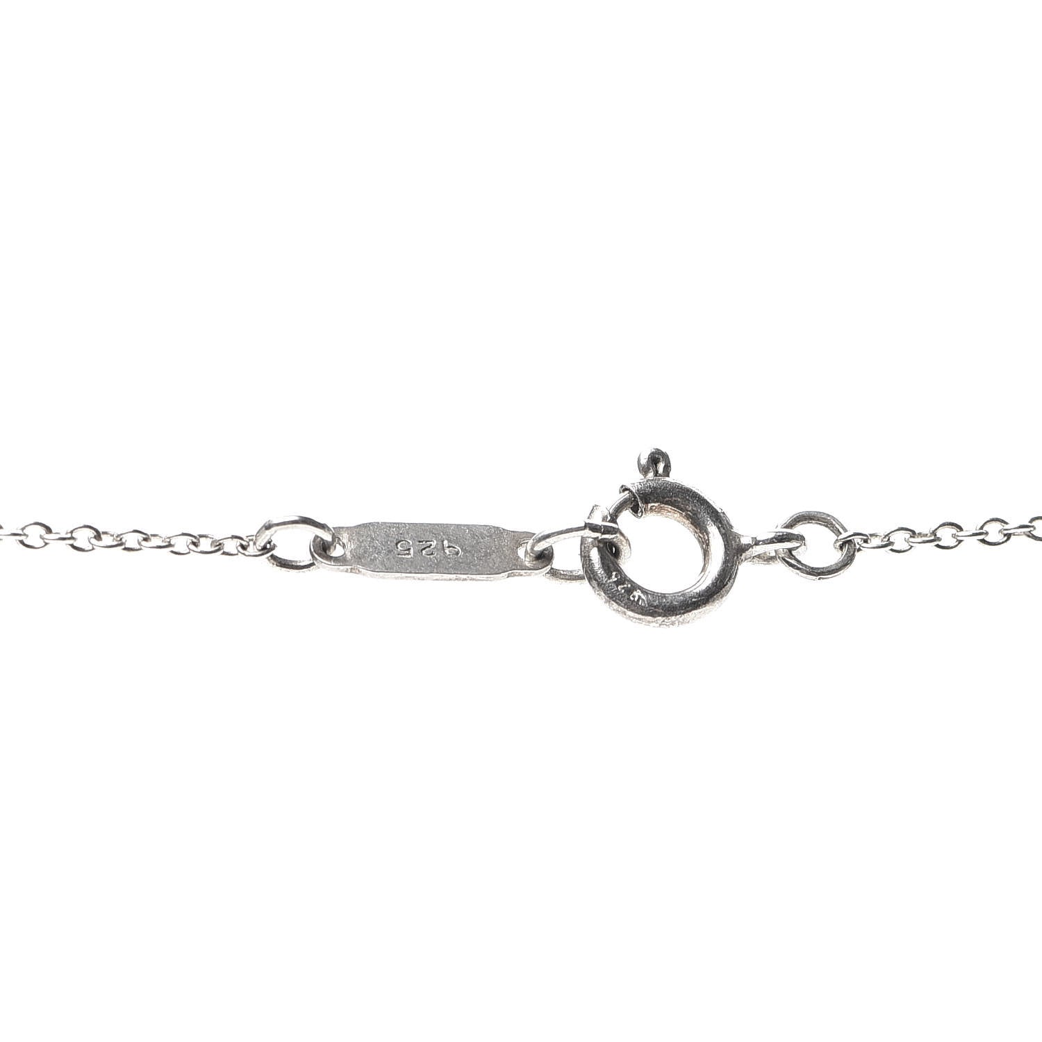 Tiffany Sterling Silver Medium Atlas Open Pendant Necklace 4 of 5