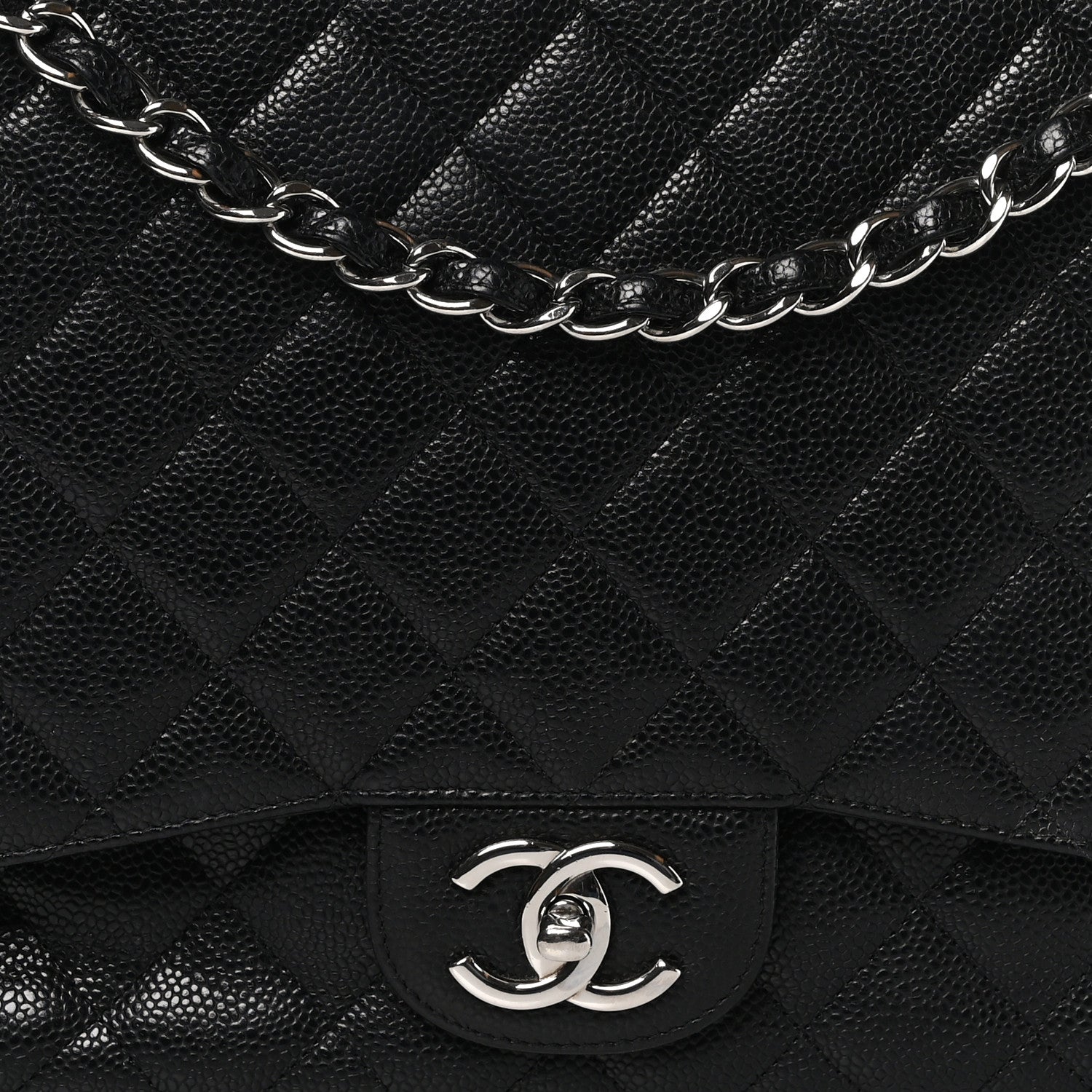 Chanel Caviar Quilted Maxi Double Flap Black 8 of 10