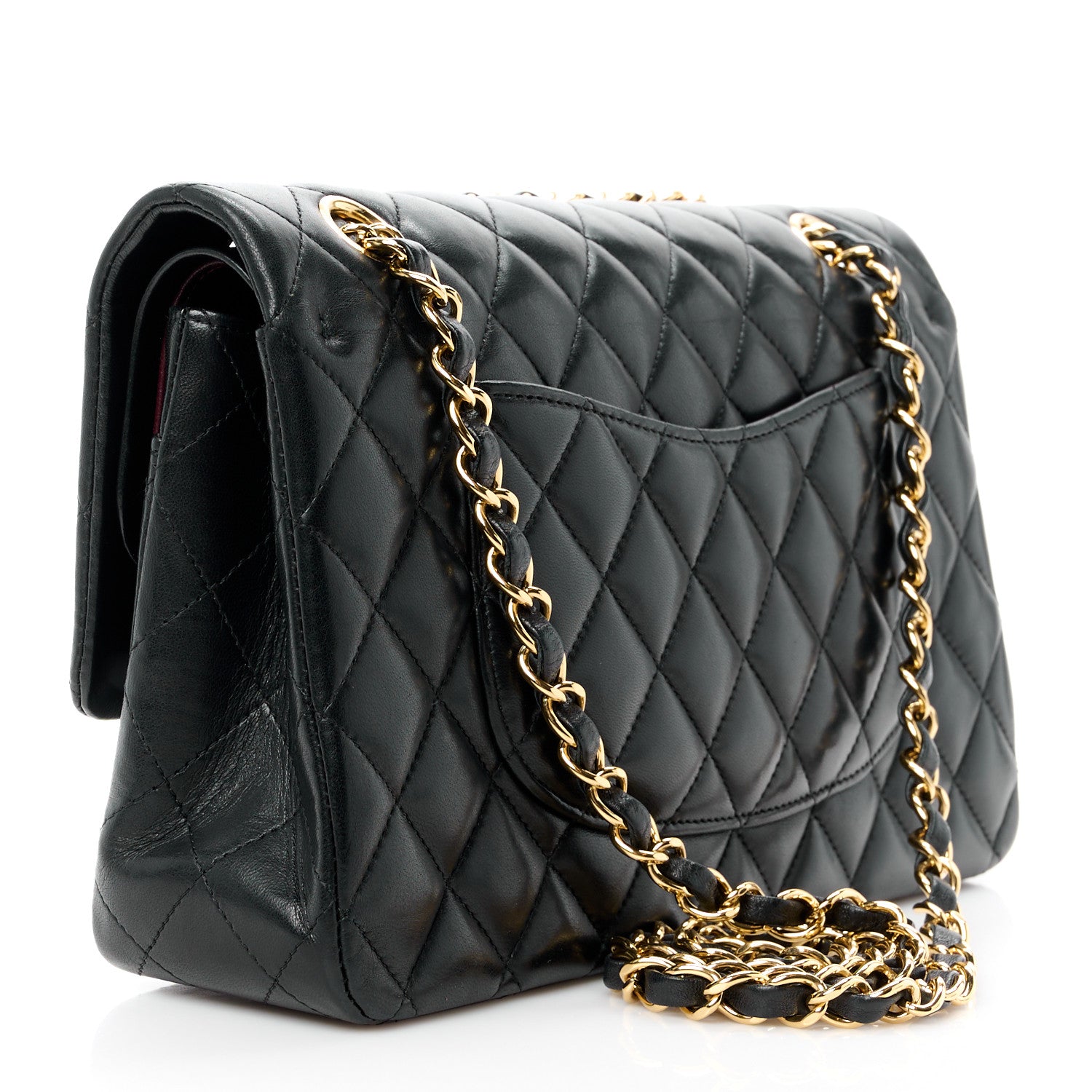 Chanel Lambskin Quilted Medium Double Flap Black 3 of 11