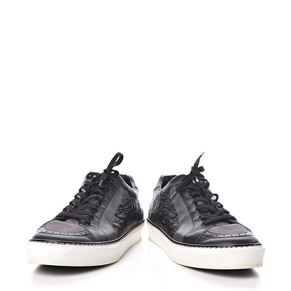 Louis Vuitton Calfskin Embossed Monogram Street Sneakers 8 Black 6 of 10