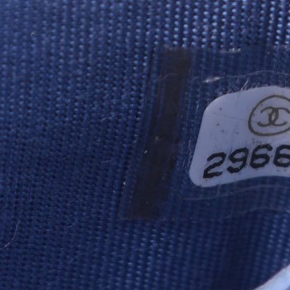 Chanel Shiny Goatskin Quilted Chanel 19 Card Holder Dark Blue 8 of 10