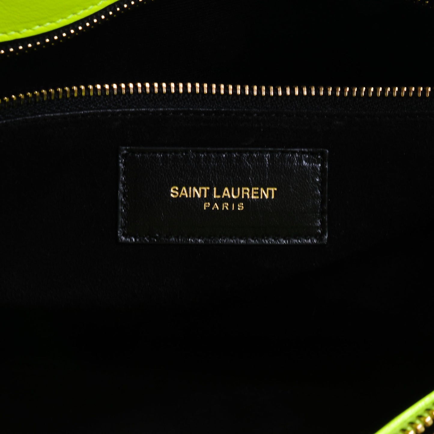 Leather Small Sac de Jour Carryall Yellow Neon