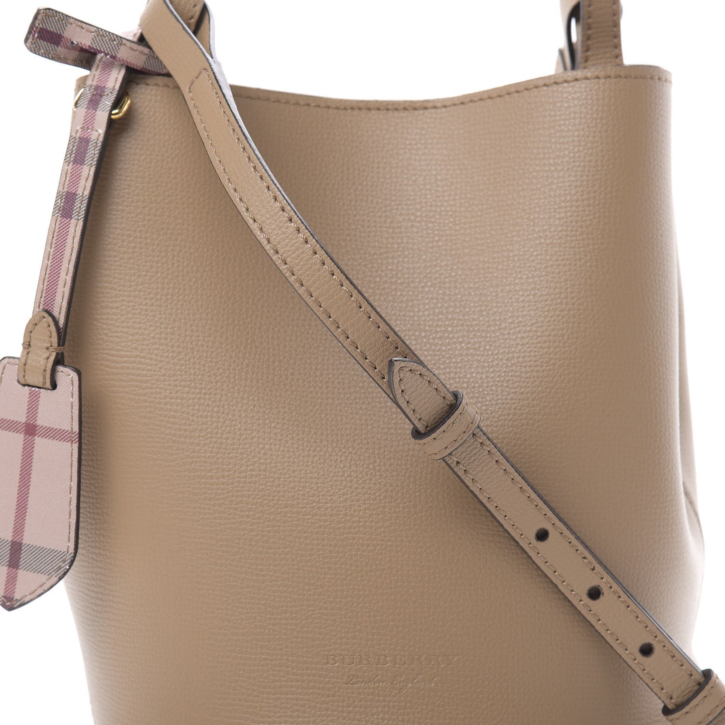 Haymarket Check Colours Small Lorne Bucket Crossbody Beige