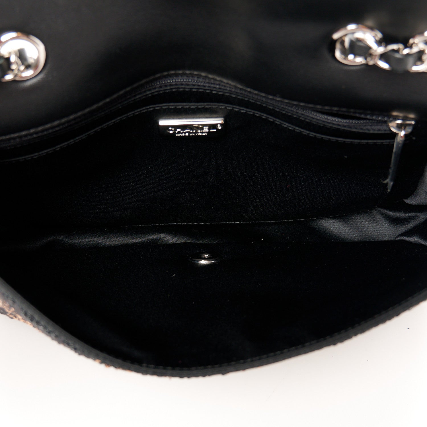 Chanel Sequin Medium Single Flap Black Gold 5 of 11