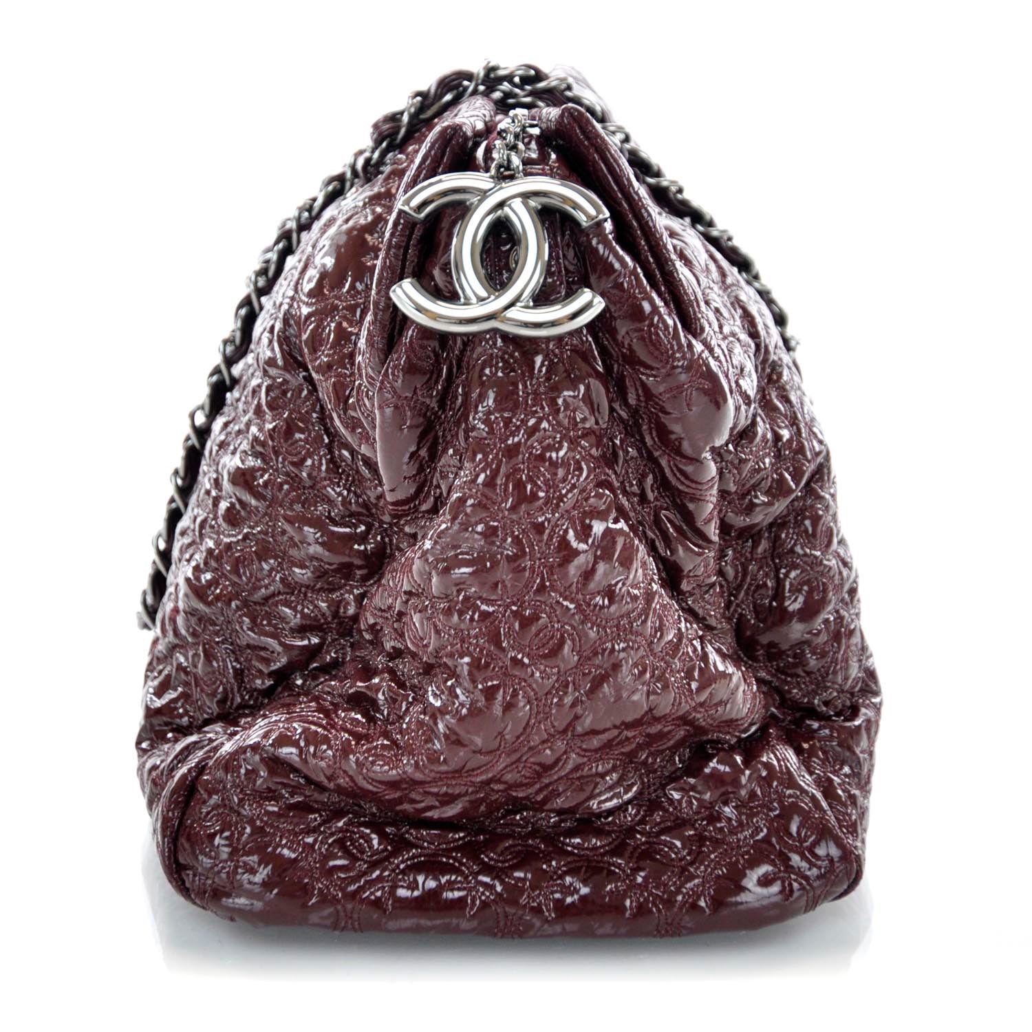 Chanel Vinyl Rock in Moscou Moscow Tote Burgundy 6 of 10