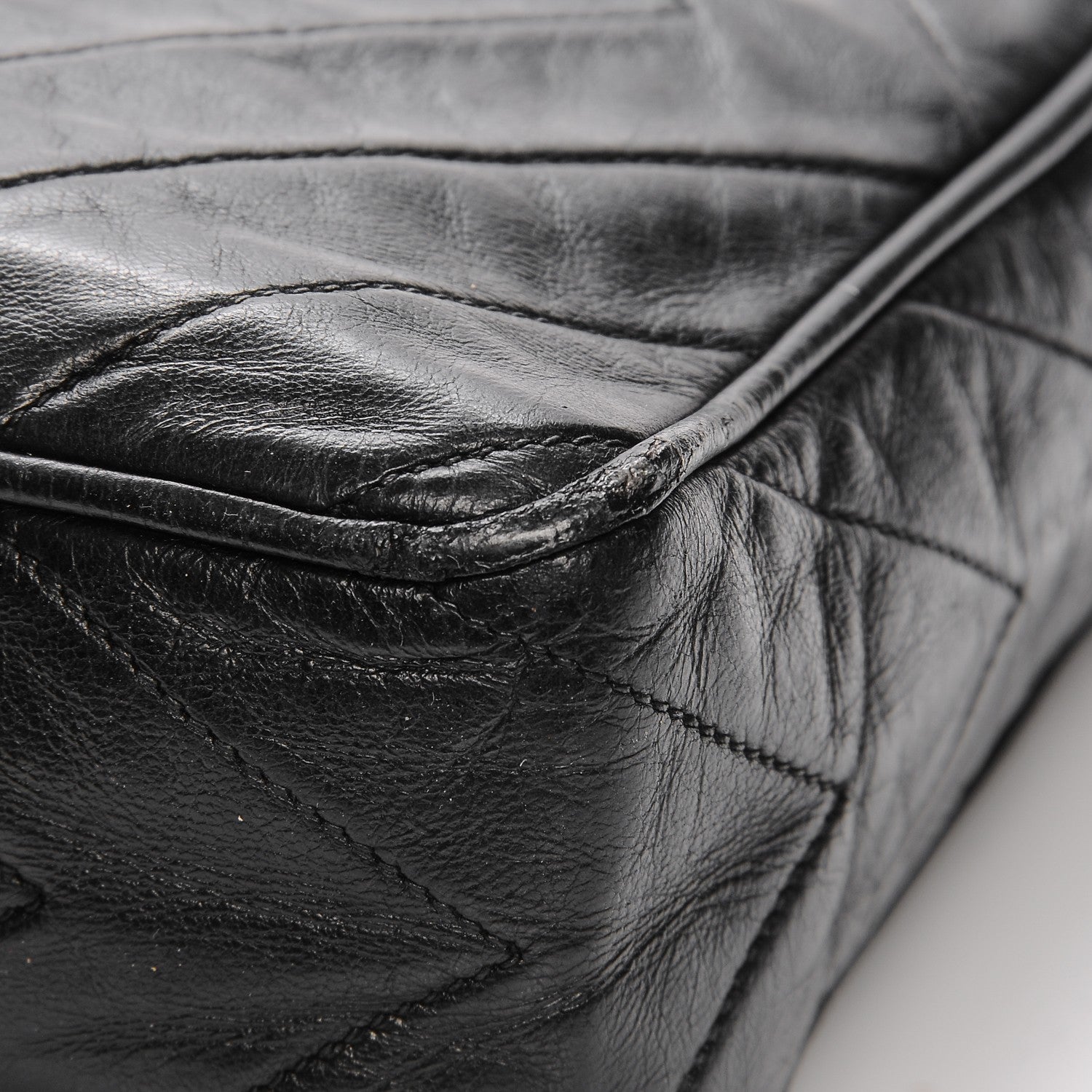 Chanel Lambskin Chevron Tassel Camera Case Black 8 of 9