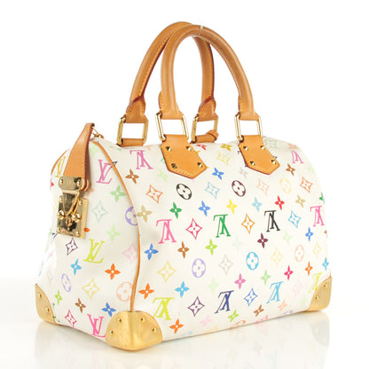 Louis Vuitton Monogram Multicolor Speedy 30 White 3 of 9