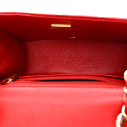 Chanel Lambskin Resin Crystal Square Quilted Monacoco Mini Flap Red 5 of 10