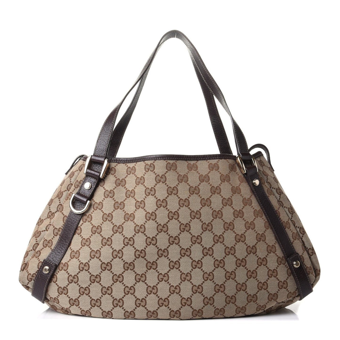 Monogram Medium Abbey Shoulder Bag Dark Brown