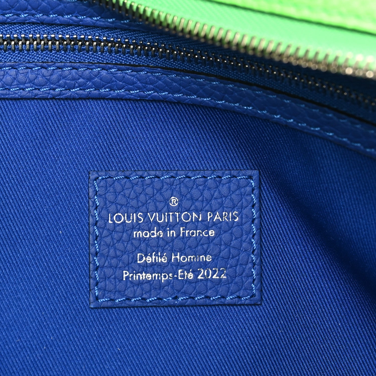 Louis Vuitton Taurillon Illusion Keepall Tote Bleu Vert 5 of 8
