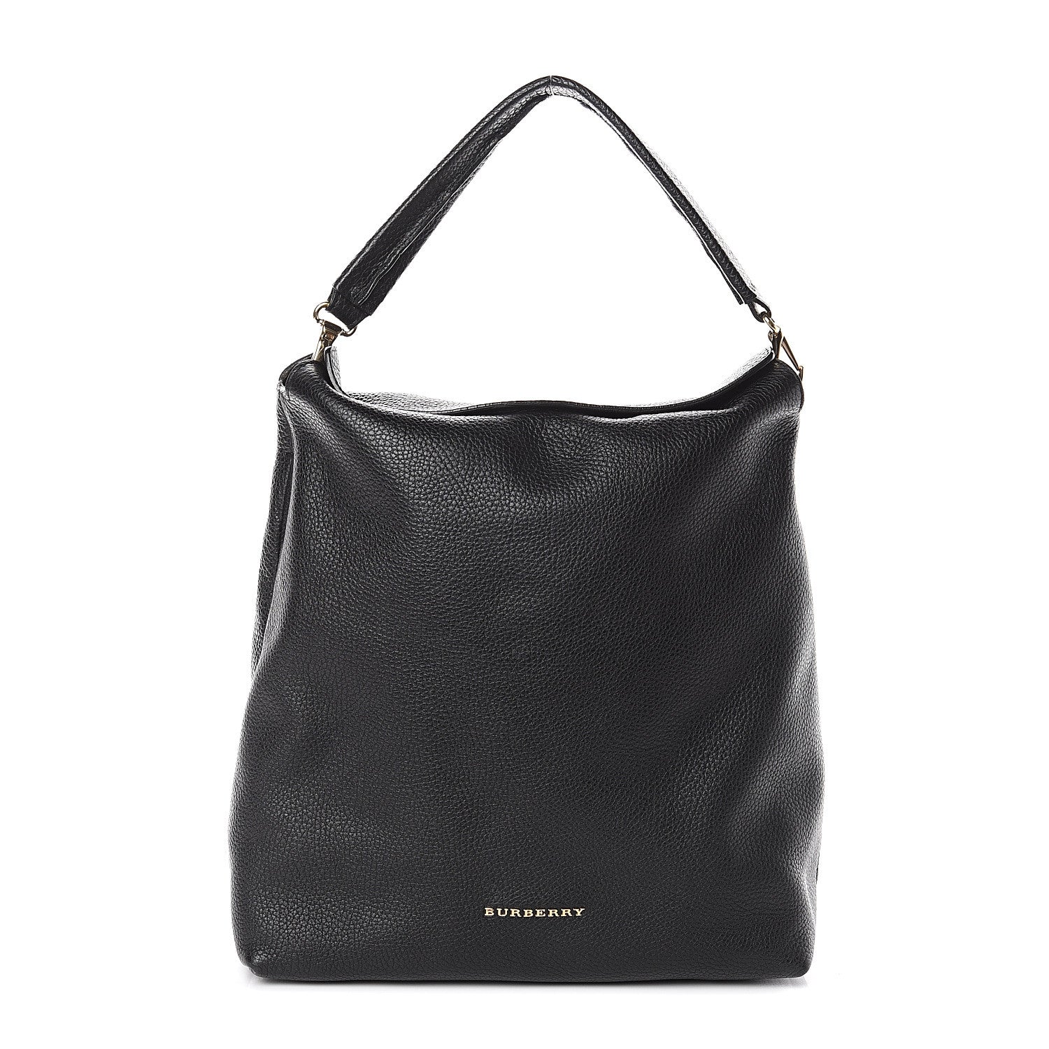 Burberry London Grainy Calfskin Medium Cale Hobo Black 1 of 8