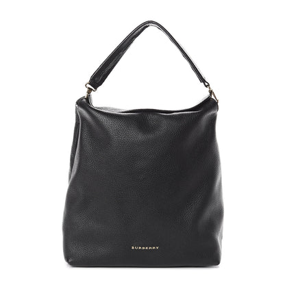 Burberry London Grainy Calfskin Medium Cale Hobo Black 1 of 8