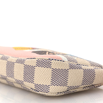 Louis Vuitton Damier Azur 2018 Christmas Animation Mini Pochette Accessories 10 of 11