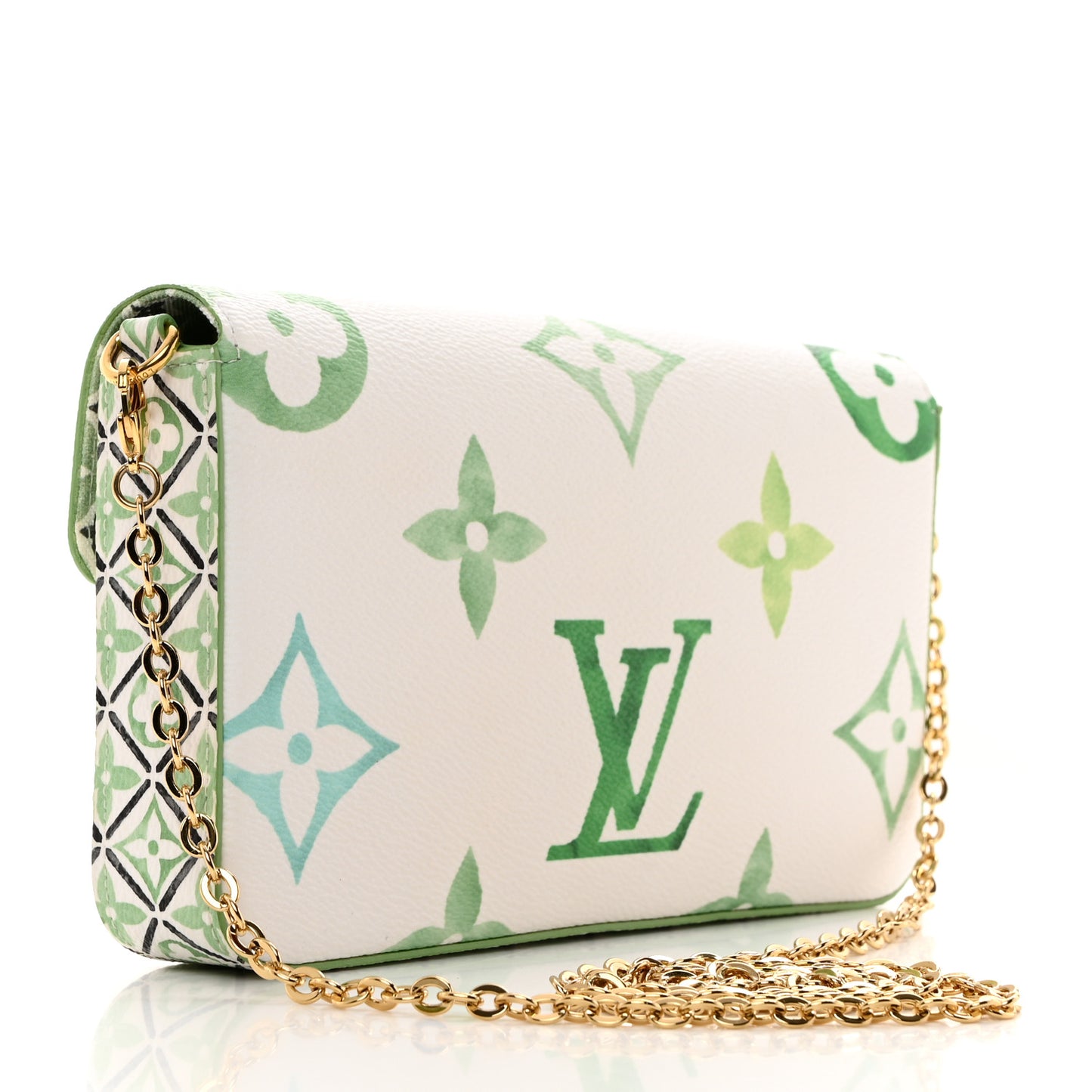 Monogram Giant By The Pool 2.0 Felicie Pochette Chain Wallet Jade Green