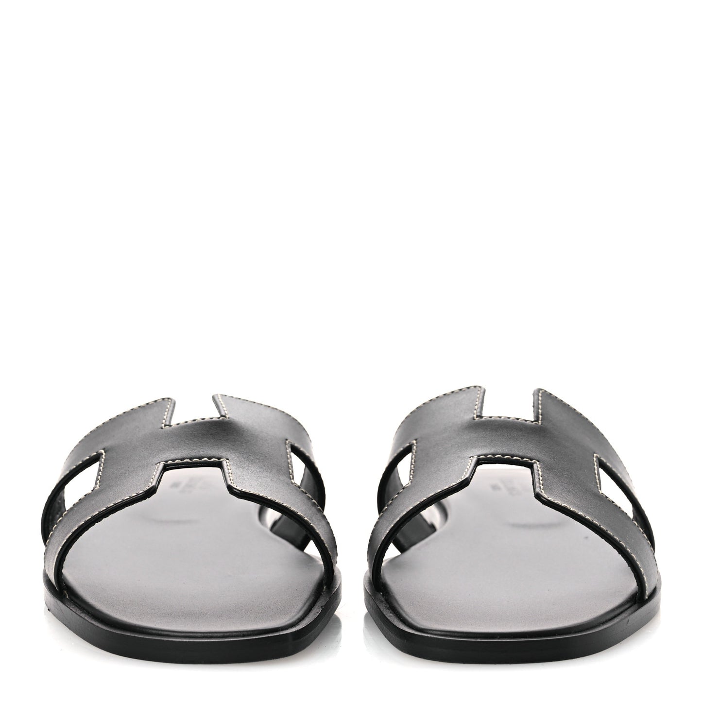 Box Calfskin Oran Sandals 36 Black